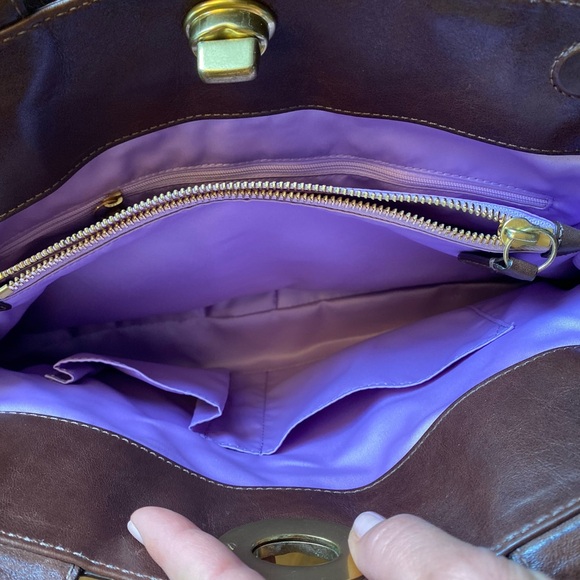 NWOT Coach Brown Leather Handbag - Picture 10 of 16